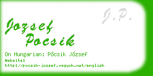 jozsef pocsik business card