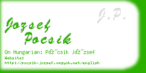 jozsef pocsik business card